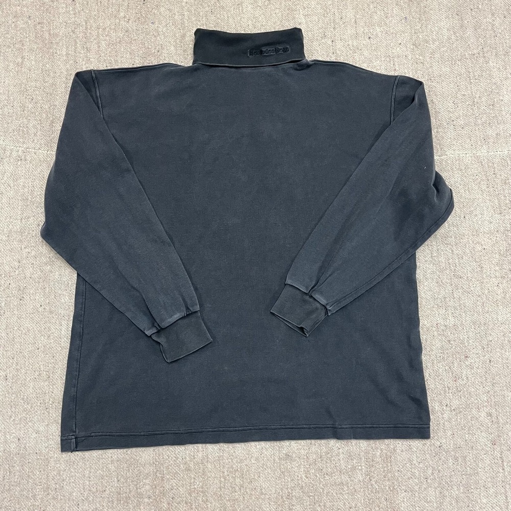 Vintage Turtleneck Sweatshirt Men XL Black 1990s Mercedes Benz